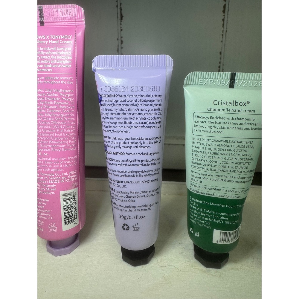 Tonymoly Squishmallows Omyaya Cristalbox Hand Cream Bundle Strawberry Lavender - Picture 3 of 4